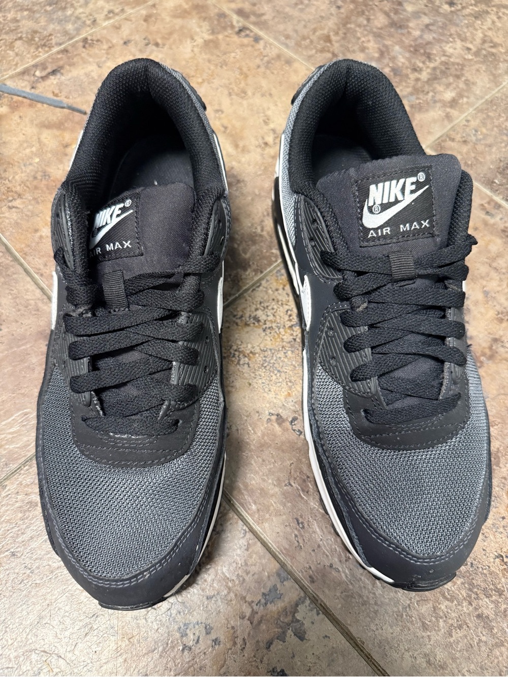 Nike Air Max 90 Iron Grey Dark Smoke Black White CN8490-002 Men's Sz 10